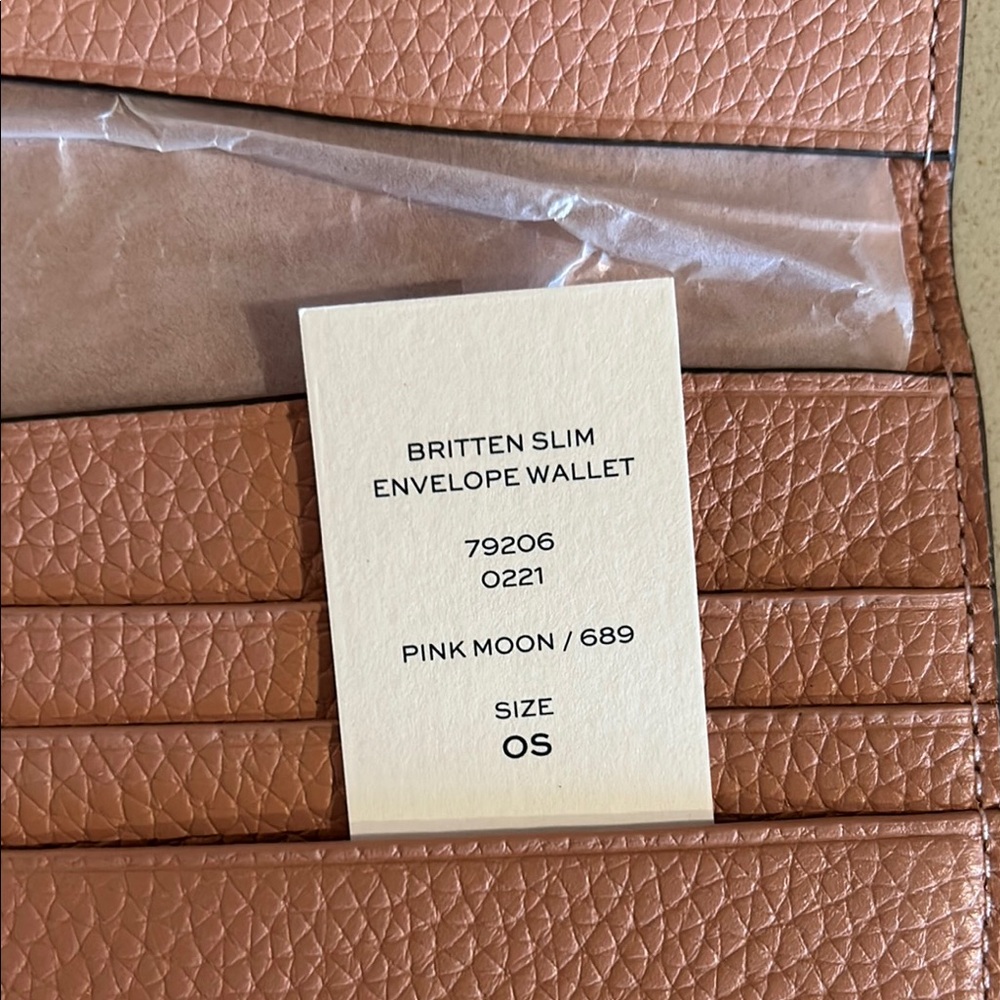 Tory Burch Britton Slim Envelope Wallet Pink. NWT - Picture 6 of 8